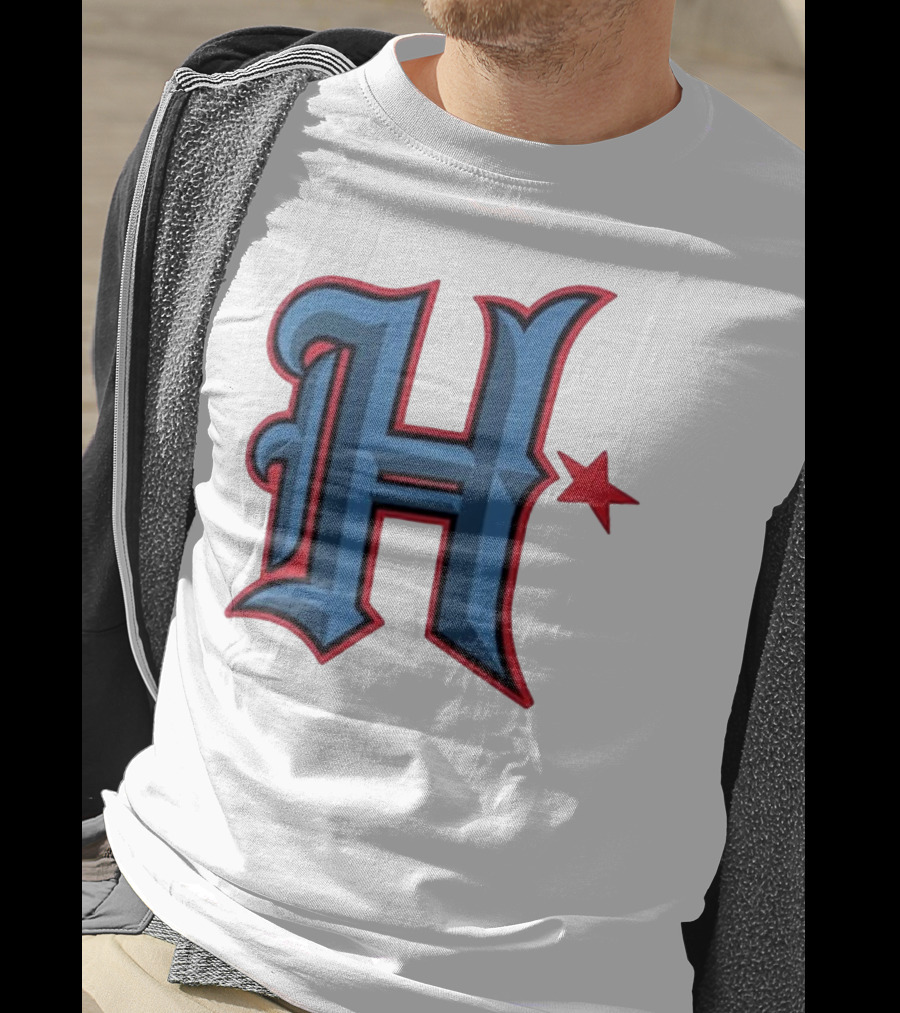Houston Texans H Logo With Red Star T-Shirt