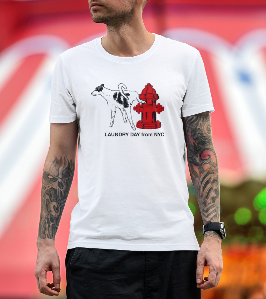 Laundry Day From NYC Fire Hydrant Cow T-Shirt