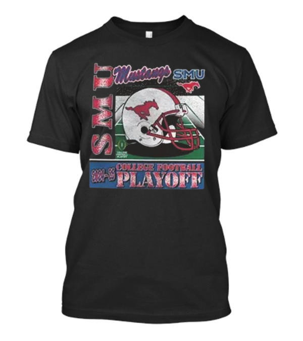 SMU Mustangs College Football Playoff Helmet 2024-25 NCAA T-Shirt