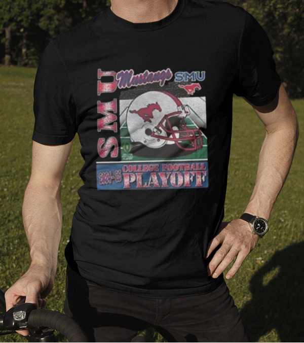 SMU Mustangs College Football Playoff Helmet 2024-25 NCAA T-Shirt