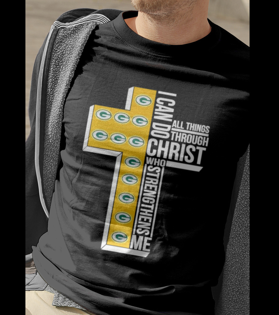 Green Bay Packers I Can Do All Things Through Christ Who Strengthens Me T-Shirt