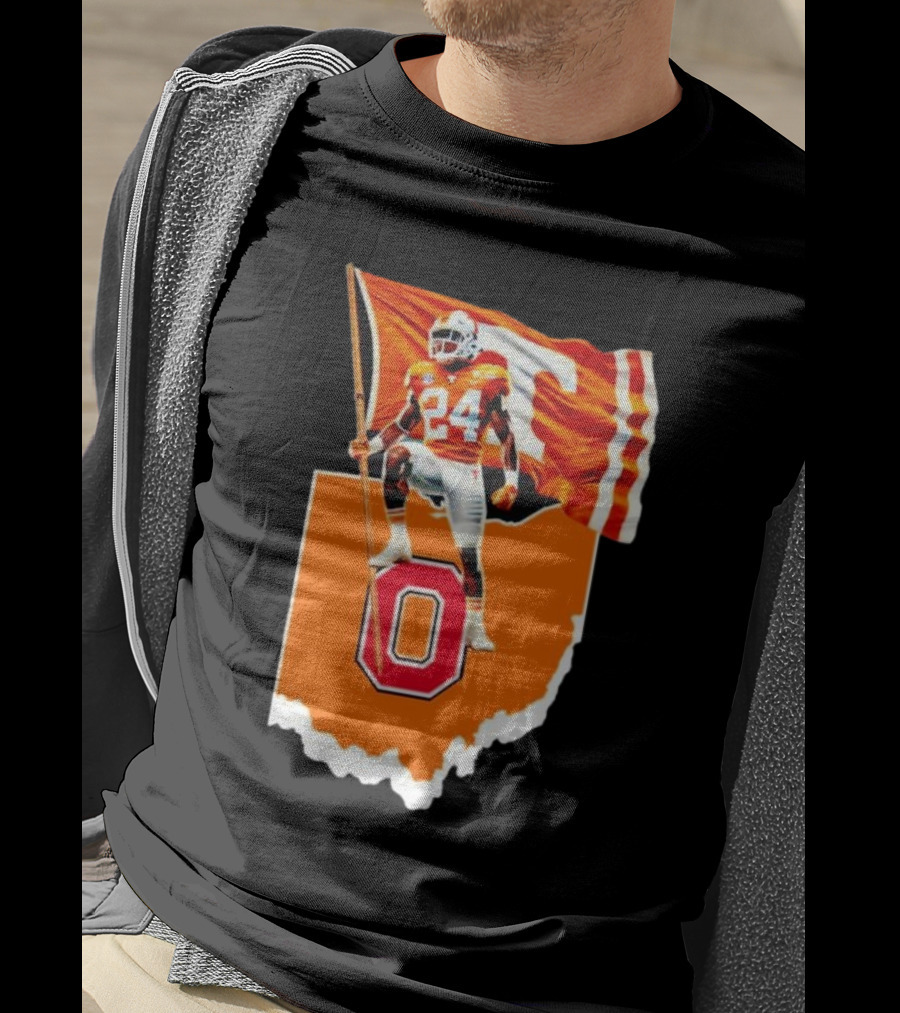 Jordan Matthews Tennessee Volunteers Flag Over Ohio State Outline T-Shirt