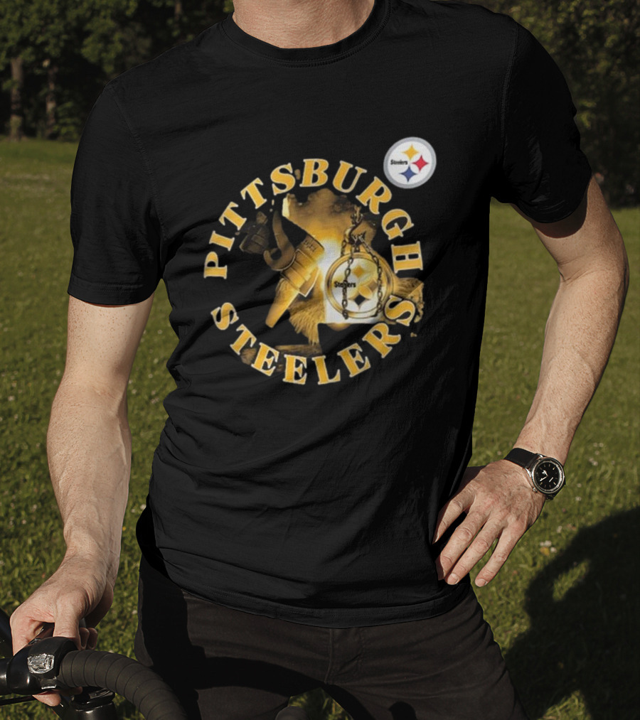 Pittsburgh Steelers Iconic Emblem Sporting Chance Tri-Blend T-Shirt