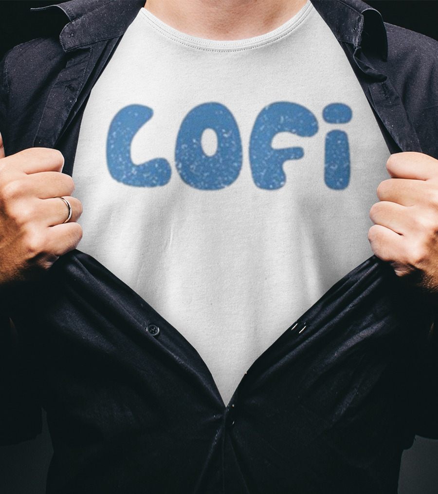 Lofi Join The Flurry Retro Blue Text T-Shirt