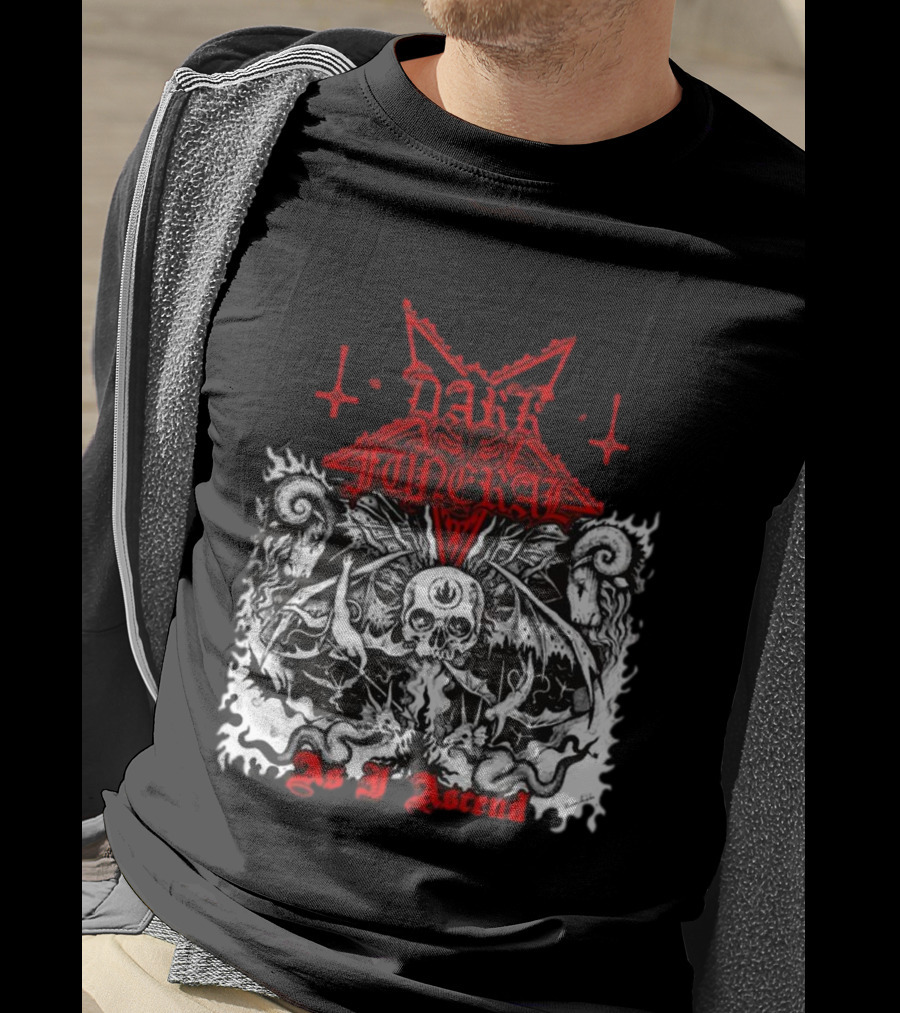 Dark Funeral As I Ascend Skull Bat Wings Gothic Symbolism T-Shirt