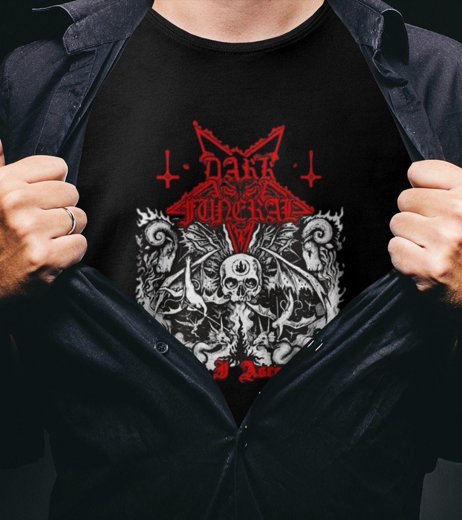 Dark Funeral As I Ascend Skull Bat Wings Gothic Symbolism T-Shirt