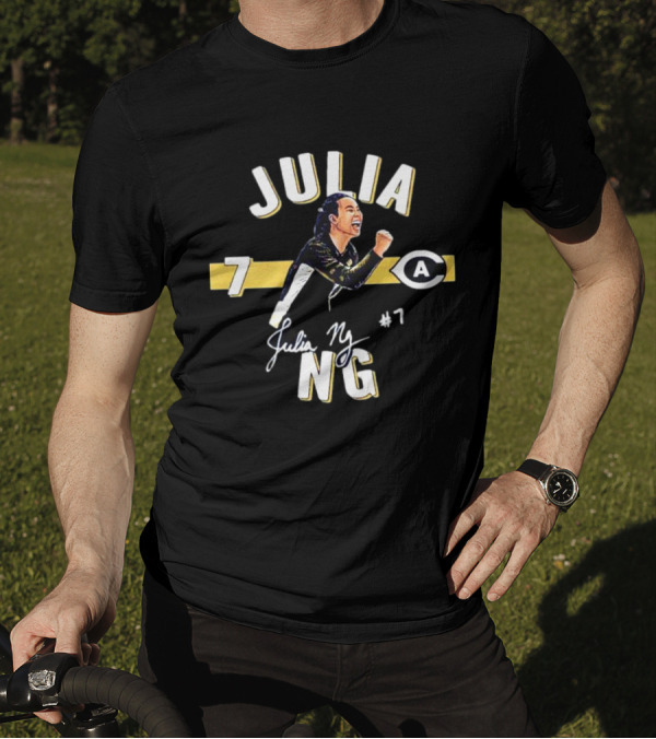 Julia Ng #7 UC Davis Aggies Signature Cartoon Player T-Shirt