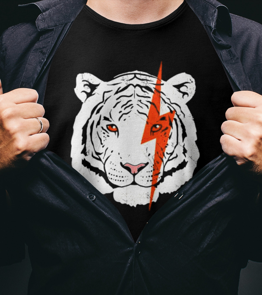 Cincinnati Bengals Lightning Tiger Logo T-Shirt