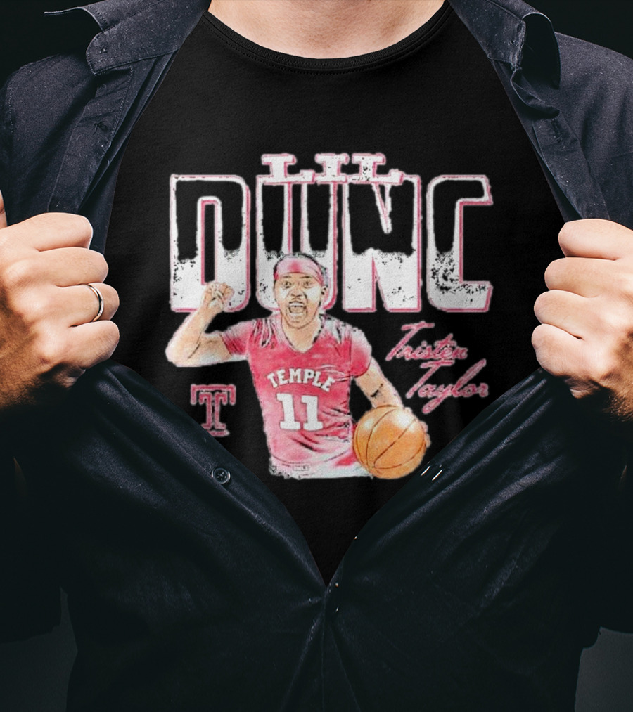 Lil Dunc Tristen Taylor Basketball Temple Owls Player T-Shirt