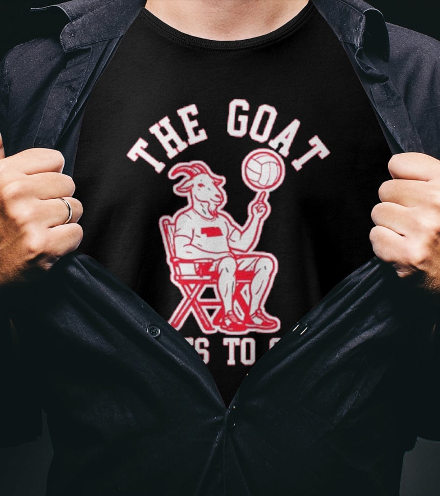 The Goat Gets To Sit Spinning Volleyball T-Shirt