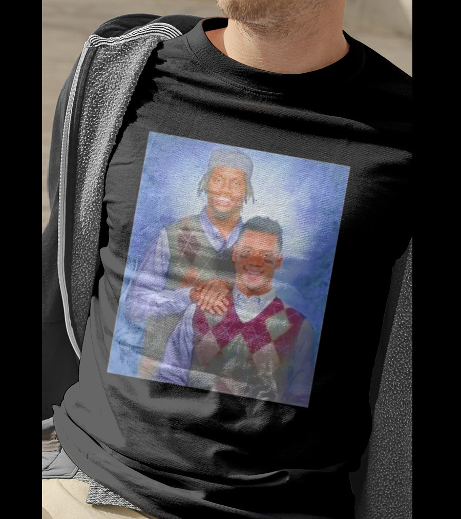 Step Brothers Russell Wilson Lamar Jackson Argyle Sweaters T-Shirt