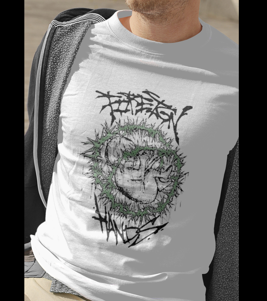 Foreign Hands Heart Enveloped By Green Thorns T-Shirt
