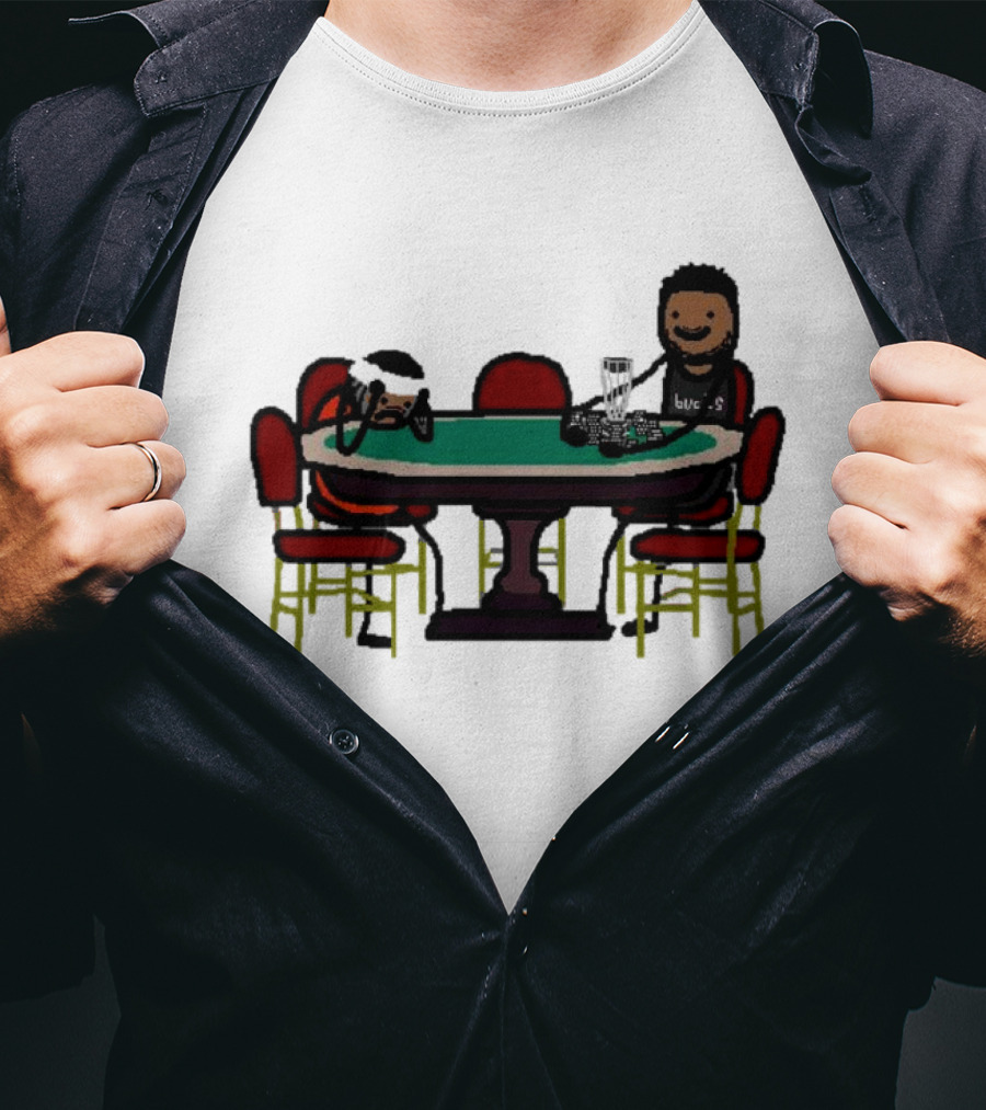 Giannis Antetokounmpo Milwaukee Bucks Poker Table Scene T-Shirt