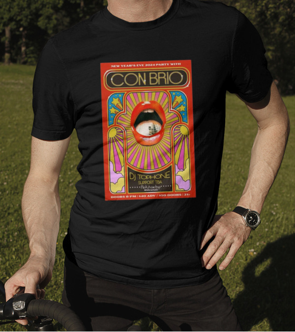 New Year's Eve 2024 Con Brio Party At Rickshaw Stop San Francisco With DJ Toph One T-Shirt