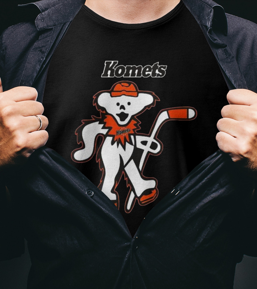 Komets Grateful Dead Hockey Bear Fan Night T-Shirt