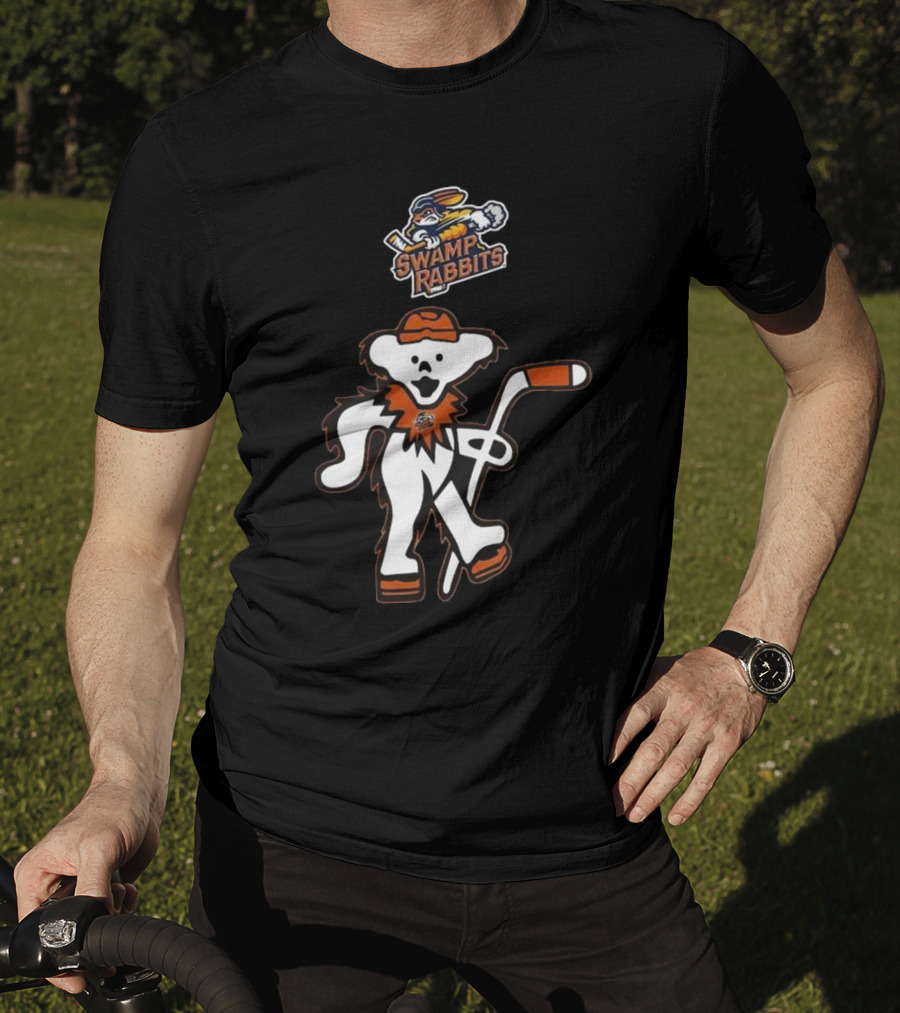 Swamp Rabbits Hockey Dancing Bear Logo Crossover Night For Fans T-Shirt