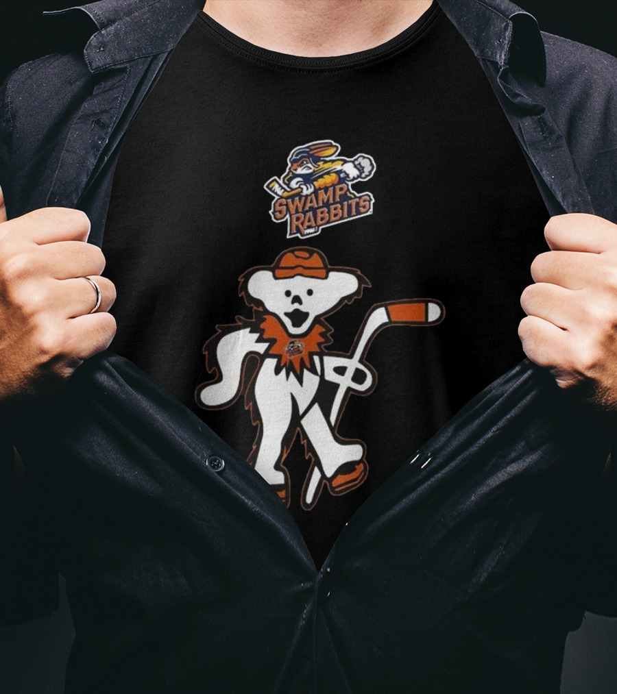 Swamp Rabbits Hockey Dancing Bear Logo Crossover Night For Fans T-Shirt