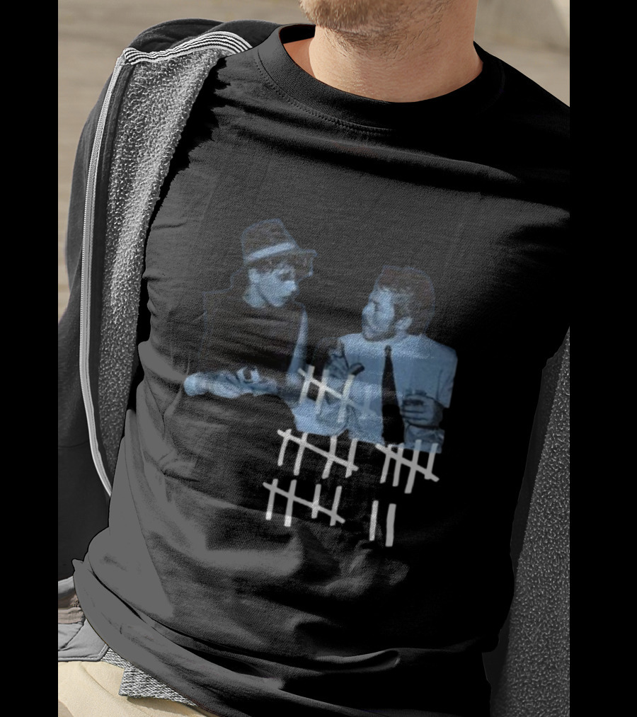 John Taylor X Robert Palmer Power Station Photo Counting Marks T-Shirt