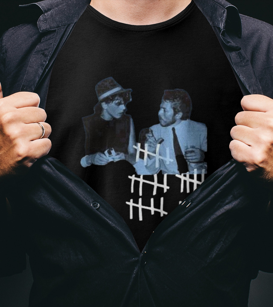 John Taylor X Robert Palmer Power Station Photo Counting Marks T-Shirt