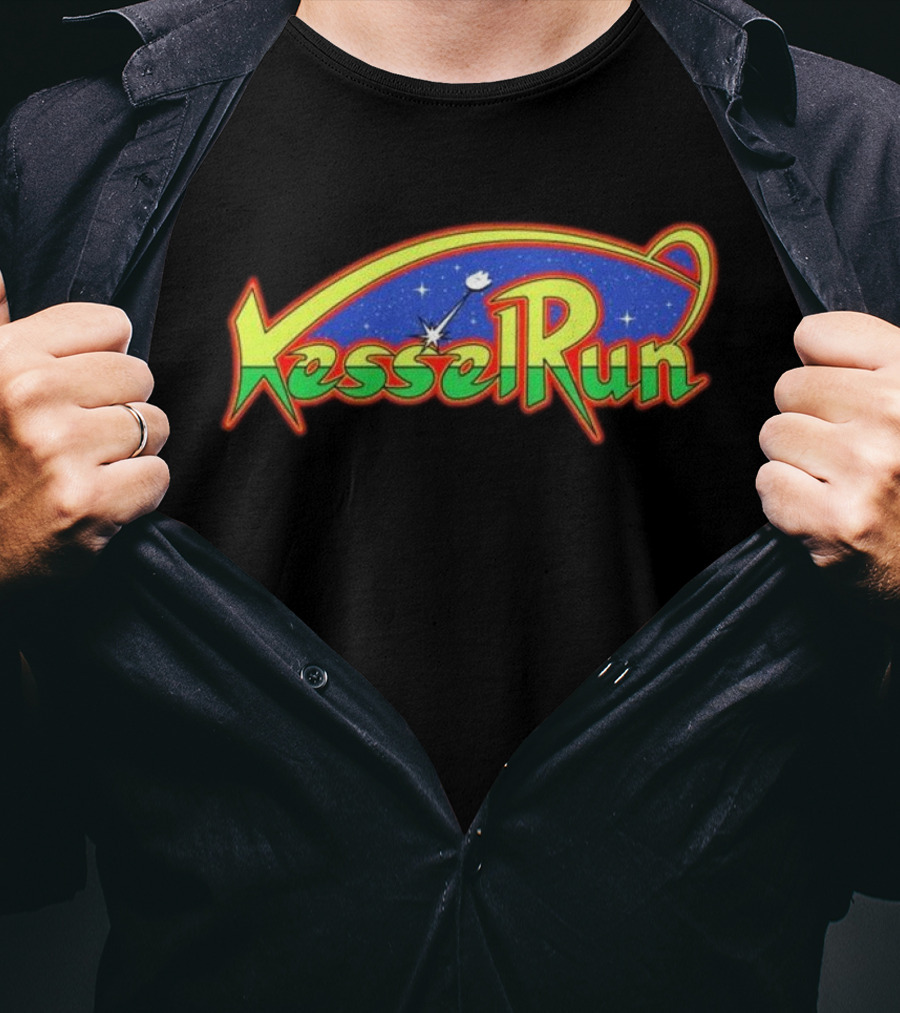 Kessel Run Galaga Mashup Retro Space Adventure T-Shirt