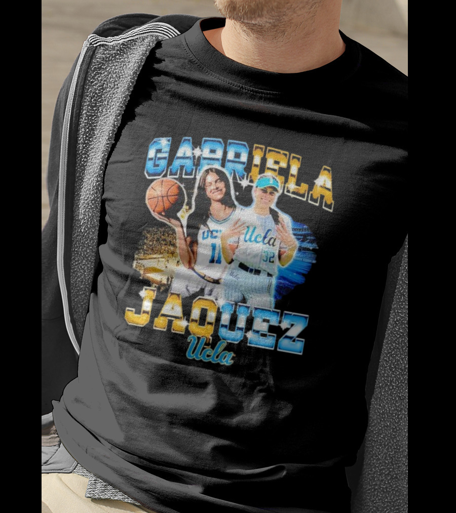 Gabriela Jaquez UCLA Bruins 10 32 Vintage Basketball Dual Image T-Shirt