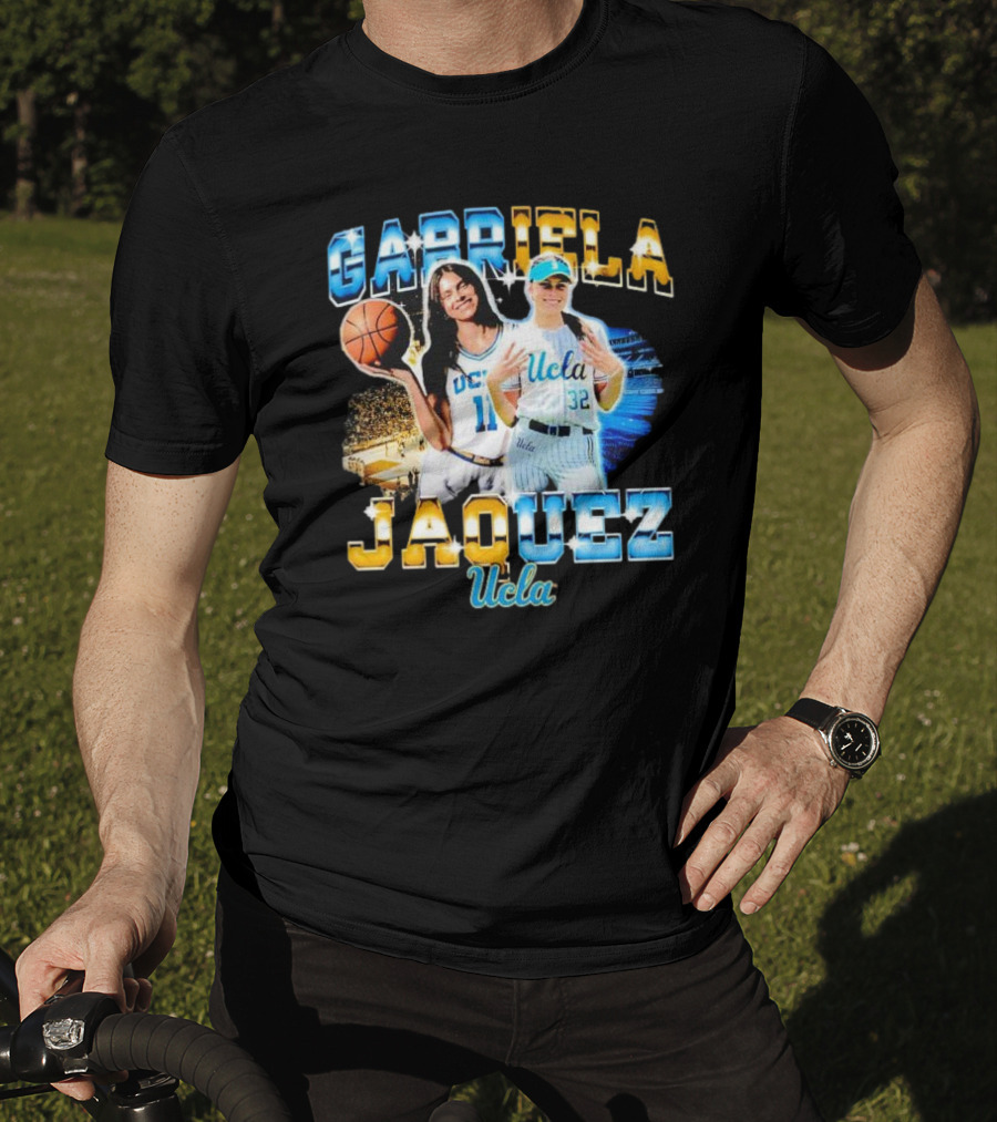 Gabriela Jaquez UCLA Bruins 10 32 Vintage Basketball Dual Image T-Shirt