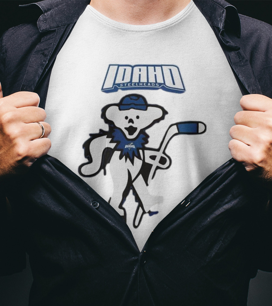 Idaho Steelheads Grateful Dead Hockey Bear 2025 T-Shirt