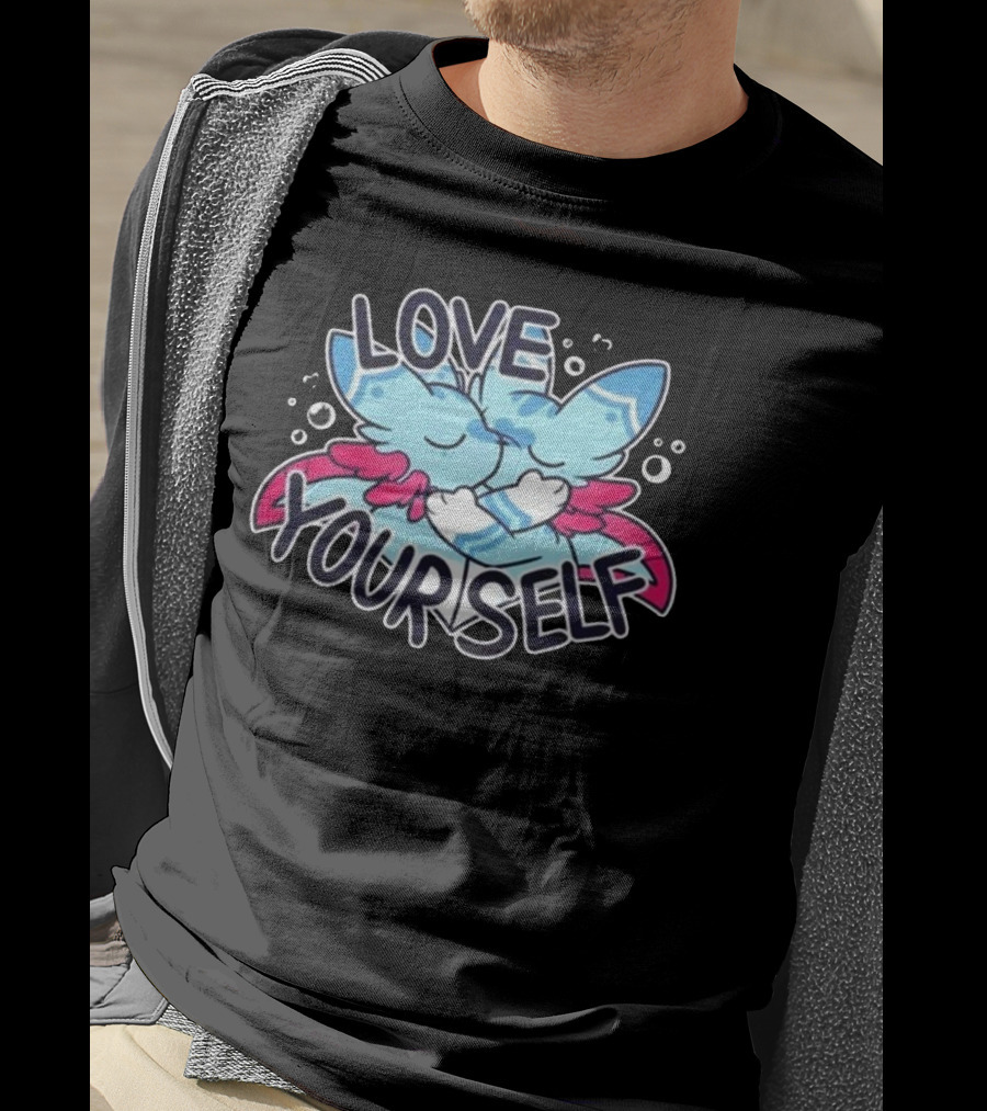 LOVE YOURSELF Kissing Creatures Embrace T-Shirt