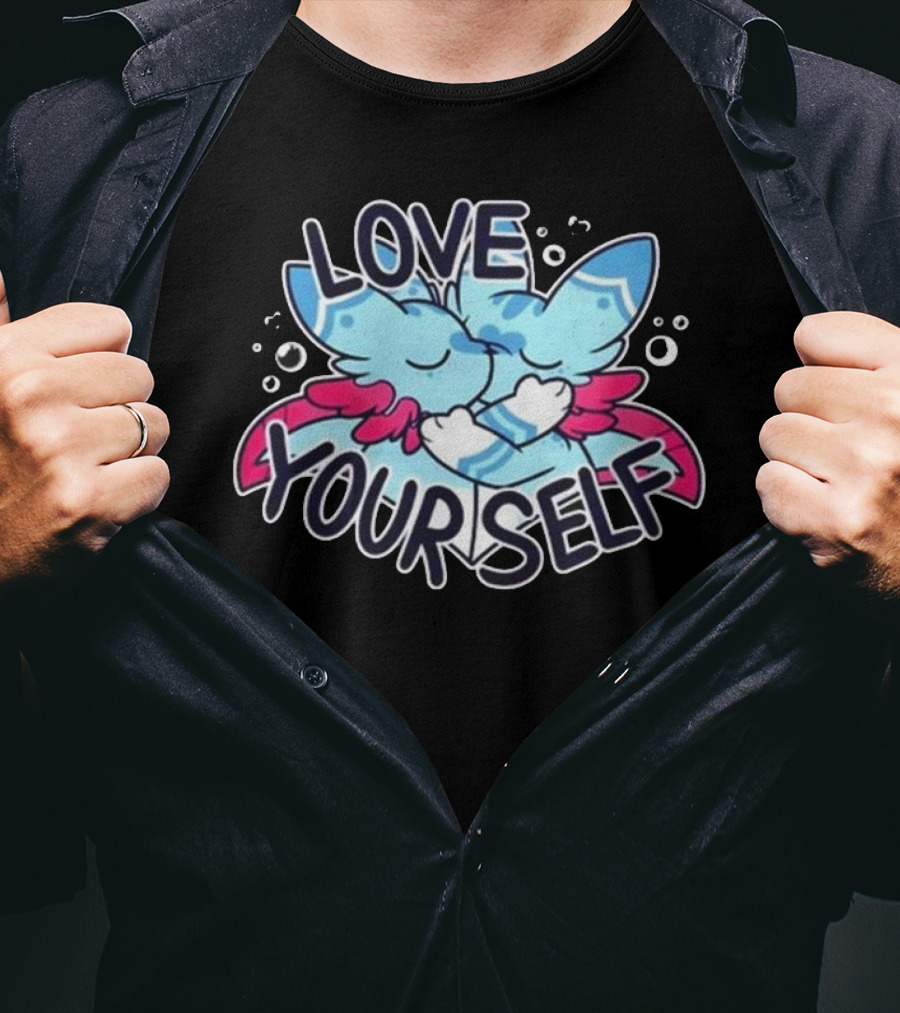 LOVE YOURSELF Kissing Creatures Embrace T-Shirt