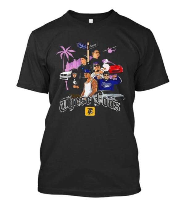 These Foos TA Urban Lifestyle Scene With Cars And Helicopter T-Shirt