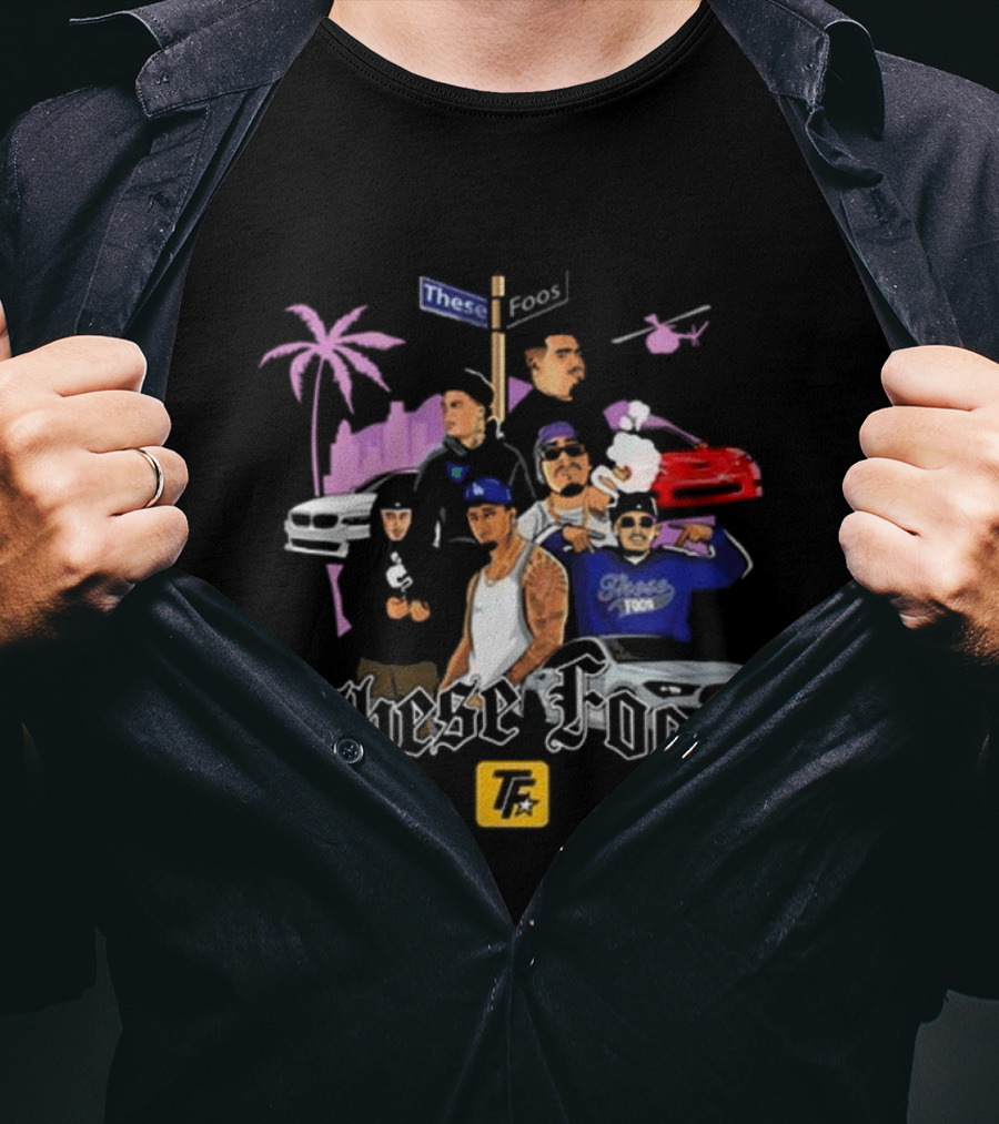 These Foos TA Urban Lifestyle Scene With Cars And Helicopter T-Shirt