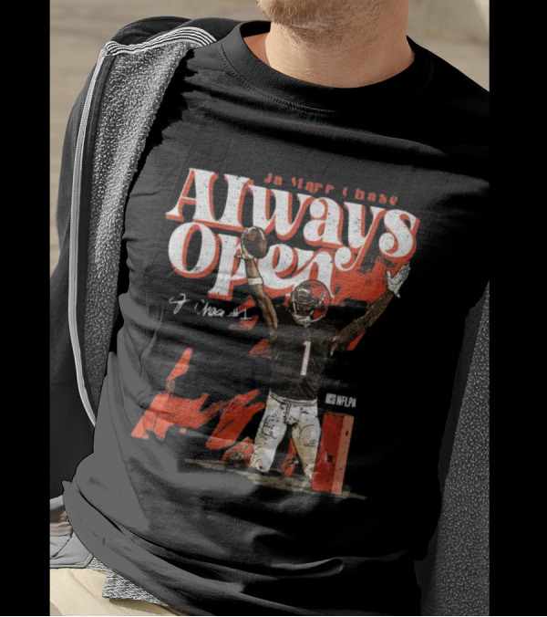 Ja’Marr Chase Always Open Cincinnati NFLPA Signature T-Shirt