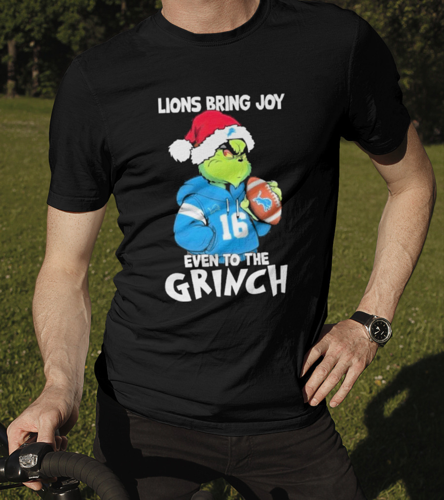 Lions Bring Joy Even To The Grinch Detroit Football 16 T-Shirt