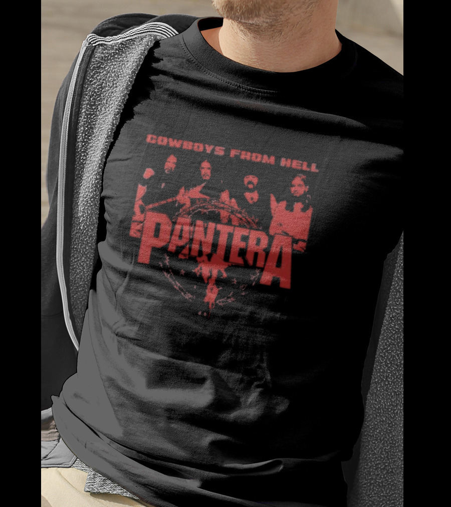 Pantera Cowboys From Hell Band Members Red T-Shirt