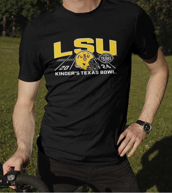 LSU Tigers 2024 Kinder's Texas Bowl Helmet T-Shirt