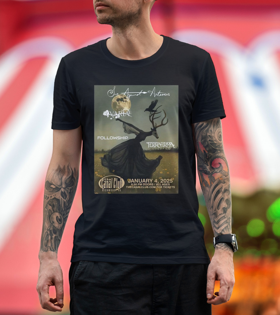 Sun Against Artemis EP Release Show with Varya Fellowship TerraFirma January 4 2025 Canal Club Richmond VA T-Shirt