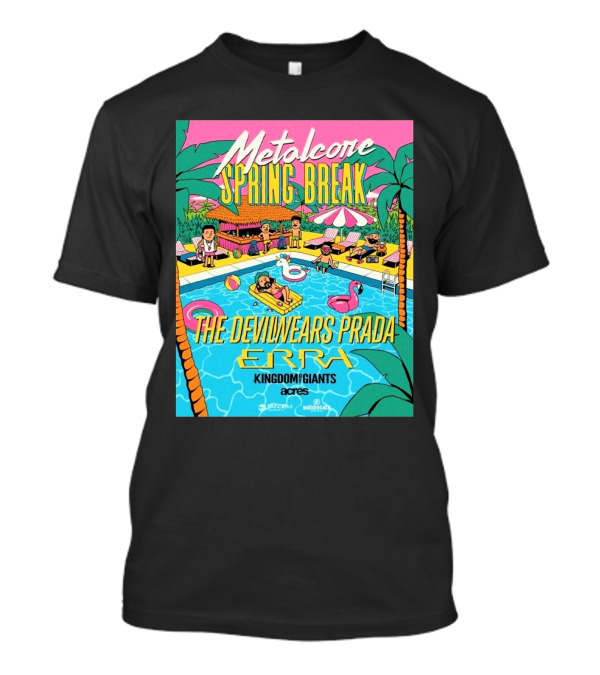 Metalcore Spring Break Tour 2025 The Devil Wears Prada ERRA Kingdom Of Giants Acres T-Shirt