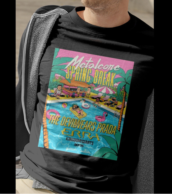 Metalcore Spring Break Tour 2025 The Devil Wears Prada ERRA Kingdom Of Giants Acres T-Shirt