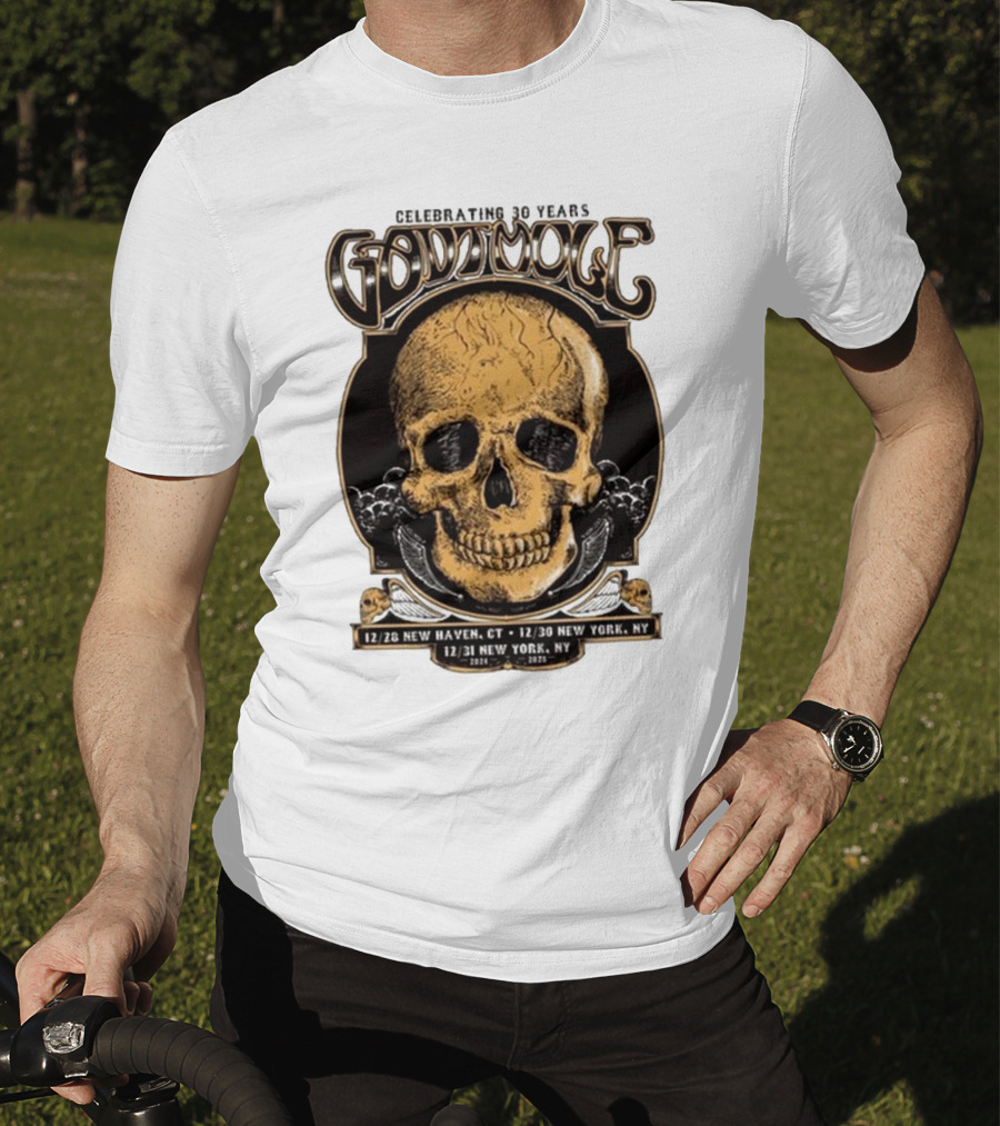 Celebrating 30 Years Gov’t Mule Skull Design Dec 28 New Haven CT Dec 30-31 New York NY T-Shirt