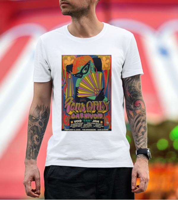 Premium T-Shirt: Fans Only Carnivoid Void Fan Jam New Orleans LA February 8 2025 T-Shirt Fans Only Carnivoid Void Fan Jam New Orleans LA February 8 2025 T-Shirt