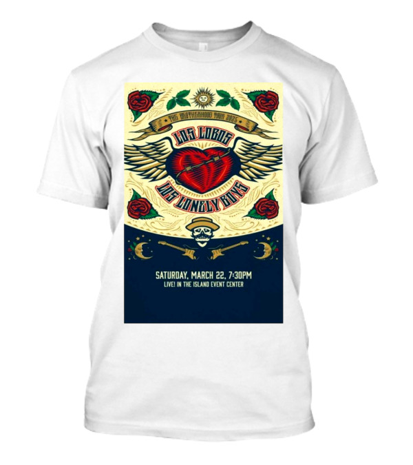 Los Lobos Los Lonely Boys Brotherhood Tour 2025 Welch MN March 22 Live Event Center T-Shirt