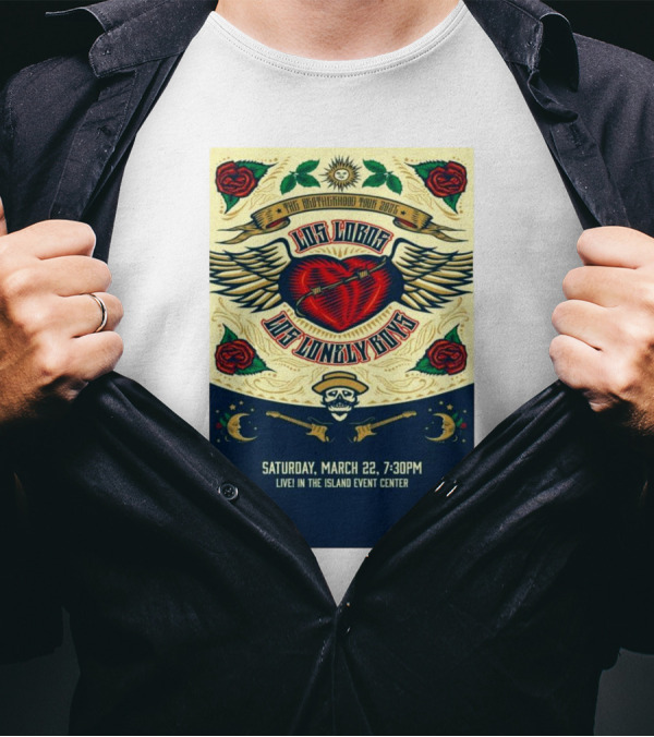 Los Lobos Los Lonely Boys Brotherhood Tour 2025 Welch MN March 22 Live Event Center T-Shirt