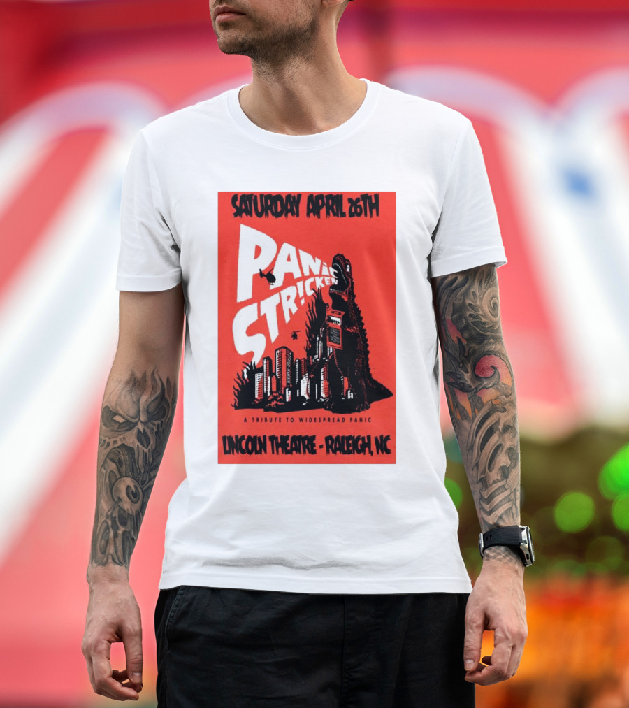 Saturday April 26th Panic Stricken A Tribute to Widespread Panic Lincoln Theatre Raleigh NC T-Shirt