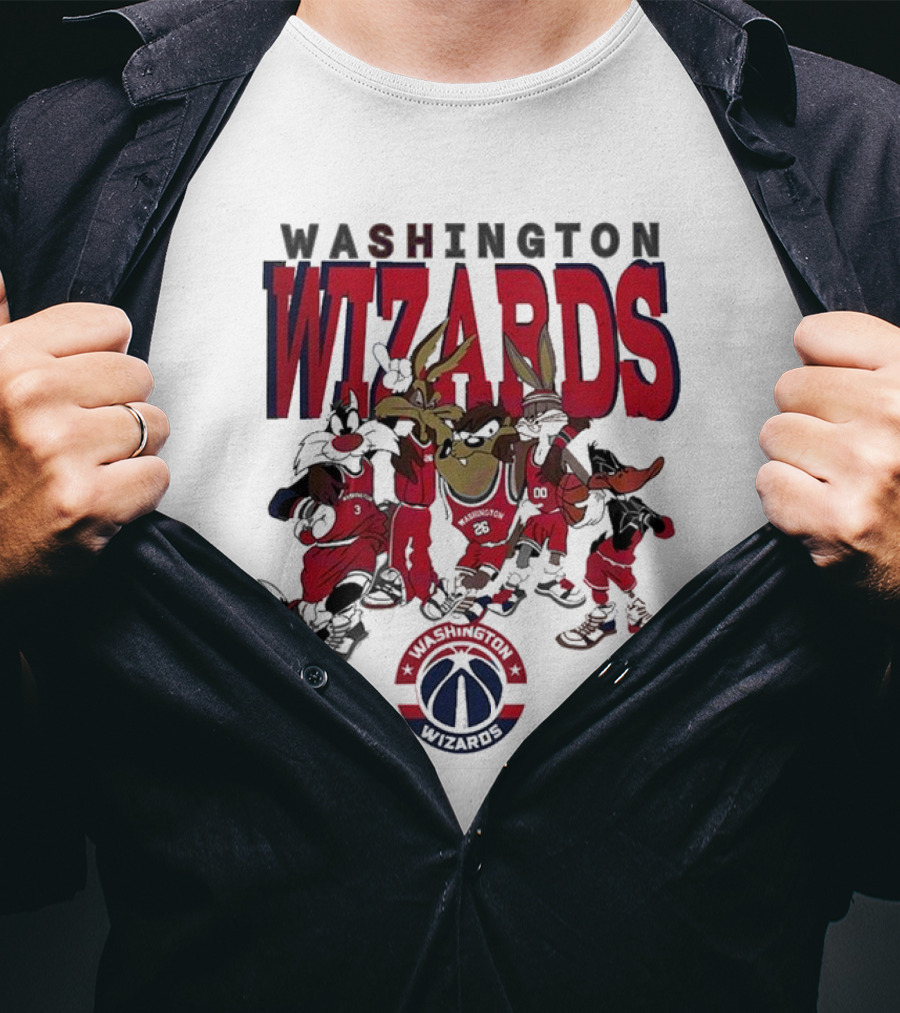Washington Wizards NBA Basketball Looney Tunes Characters T-Shirt
