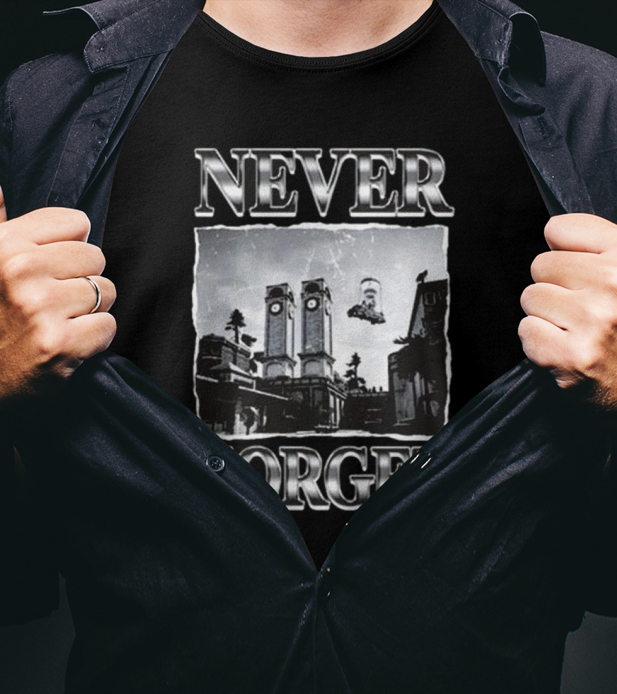 Never Forget Back To The Future Clock Tower Iconic Scene T-Shirt