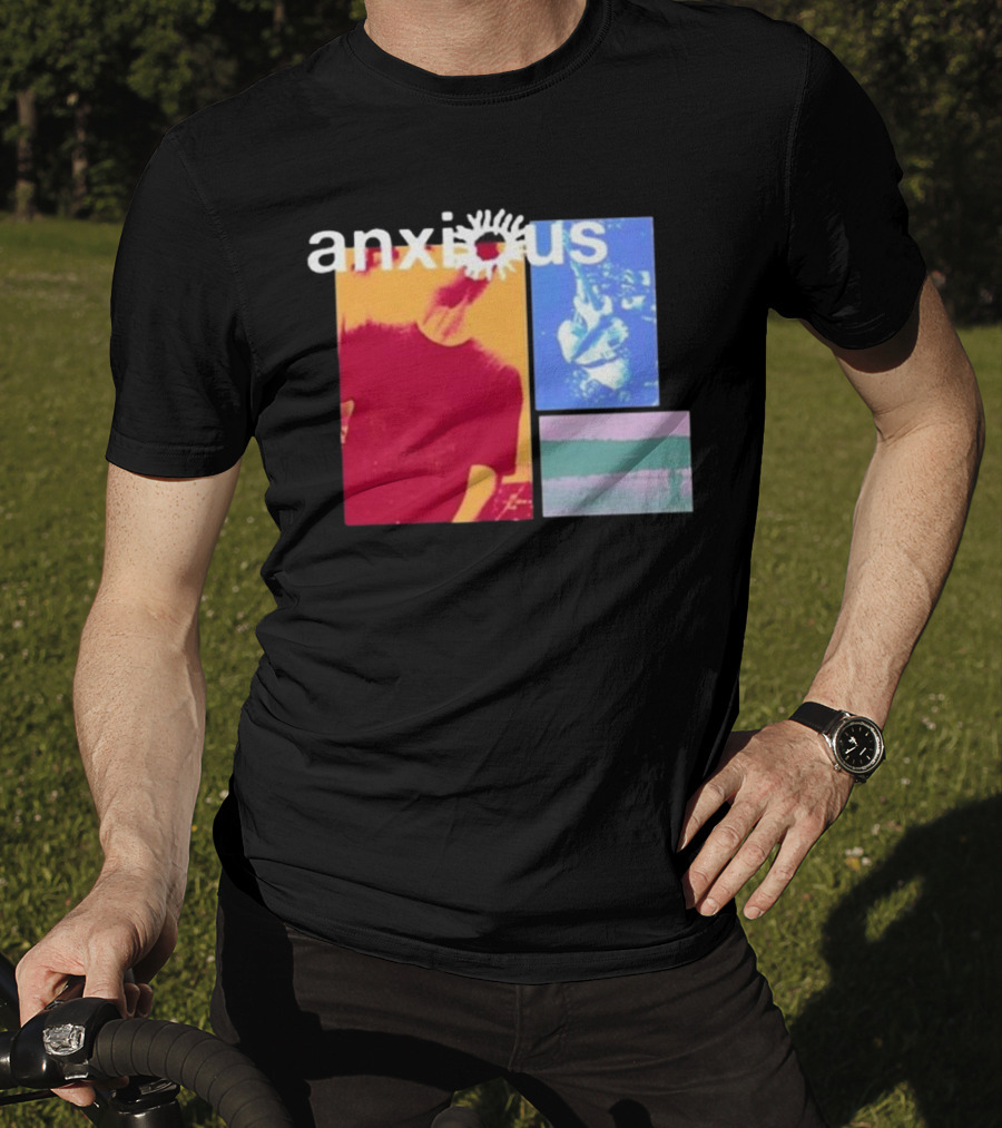 Anxious Red Blue Purple Collage T-Shirt