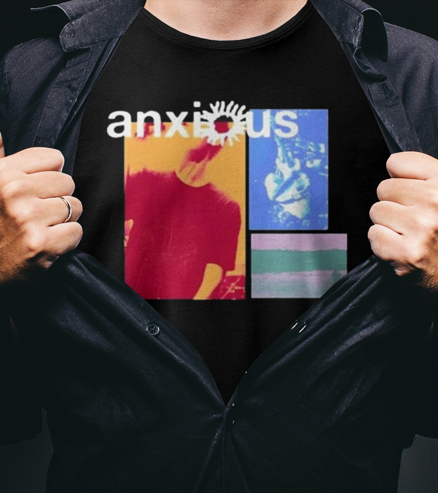 Anxious Red Blue Purple Collage T-Shirt