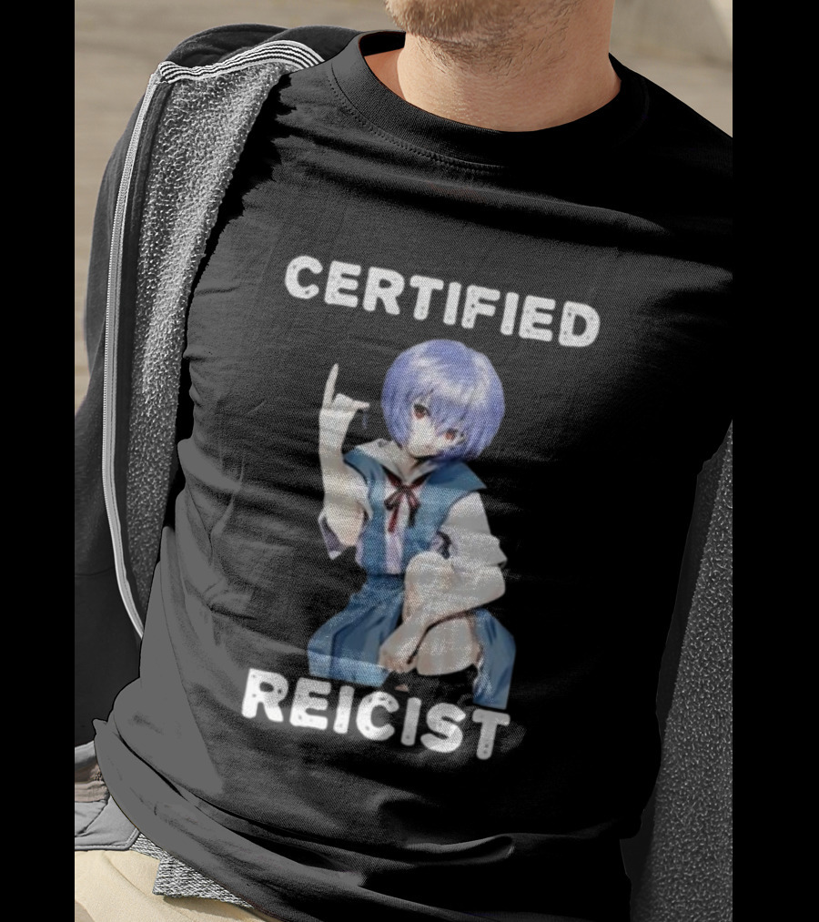 Certified Reicist Rei Ayanami Eva Blue Hair School Uniform T-Shirt