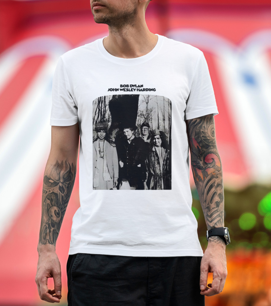 Bob Dylan John Wesley Harding Album Cover Image T-Shirt