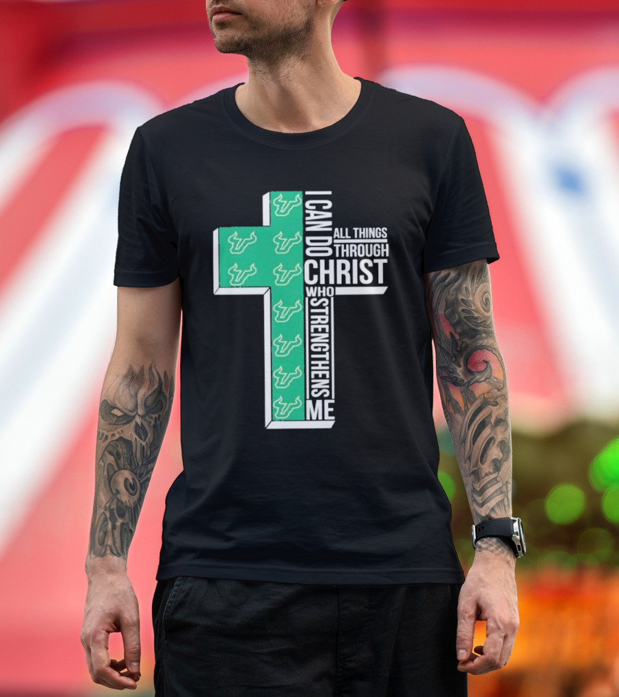 South Florida Bulls Christian Faith Empowerment with Cross T-Shirt